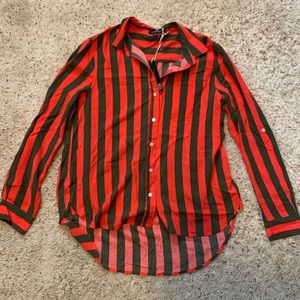 Velvet Heart Button-Down Striped Tunic